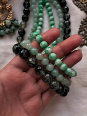 Sabz Mala Set (Mala and Earring)