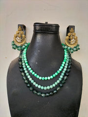 Sabz Mala Set (Mala and Earring)