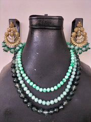 Sabz Mala Set (Mala and Earring)