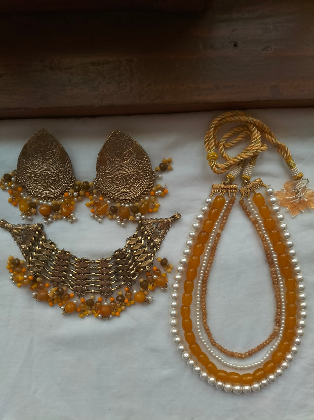 DURR E FISHAN SET (Mala, Choker and Earring)