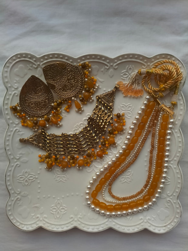 DURR E FISHAN SET (Mala, Choker and Earring)