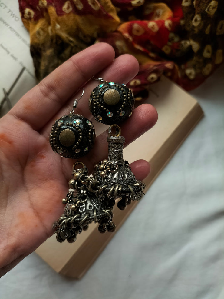 MEENAKARI BALL  VINTAGE JHUMKA