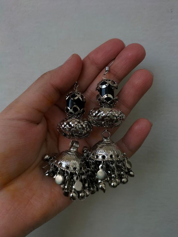 VINTAGE SILVER JHUMKA