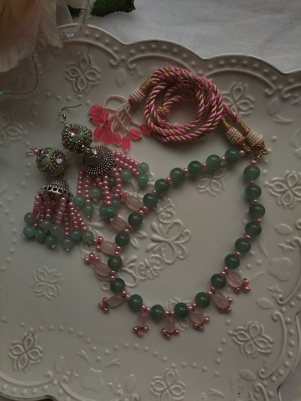 BLOSSOM SET (NECKLACE AND JHUMKA)