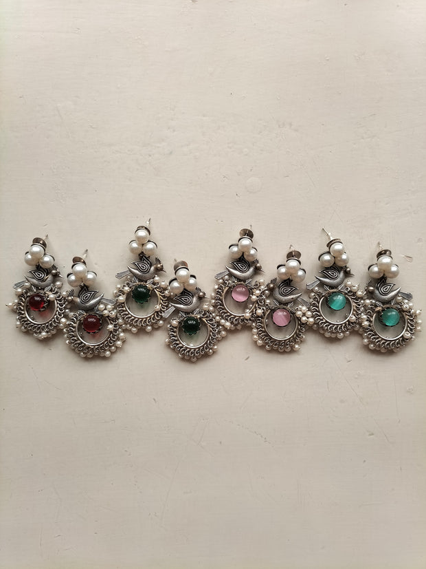 MAYURA EARRINGS (PINK STONE)