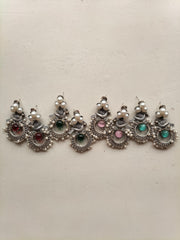 MAYURA EARRINGS (GREEN STONE)