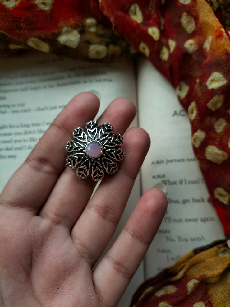 PHOOL RING- PINK STONE