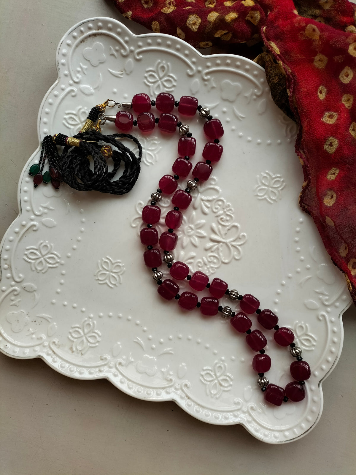 DEEP RED ELEGANCE MALA [ONLY MALA]