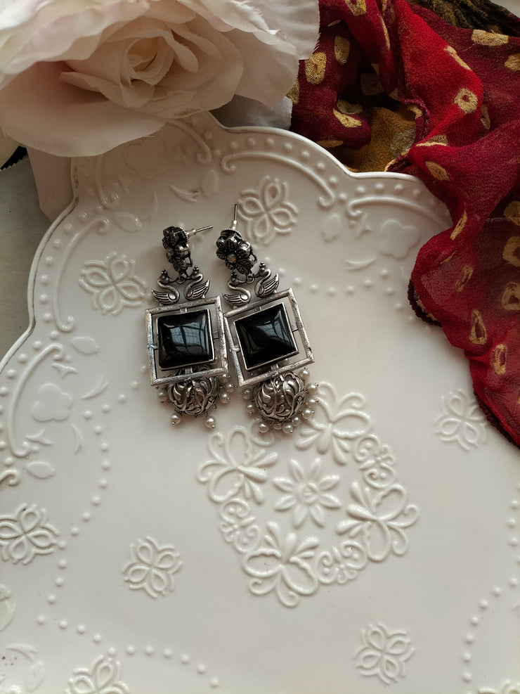 ZEBA JHUMKA(black stone)