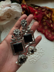 ZEBA JHUMKA(black stone)