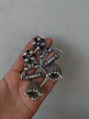 NAYRA JHUMKA (BLACK STONE)