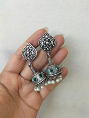 NABIHAA JHUMKA [GREEN STONES]