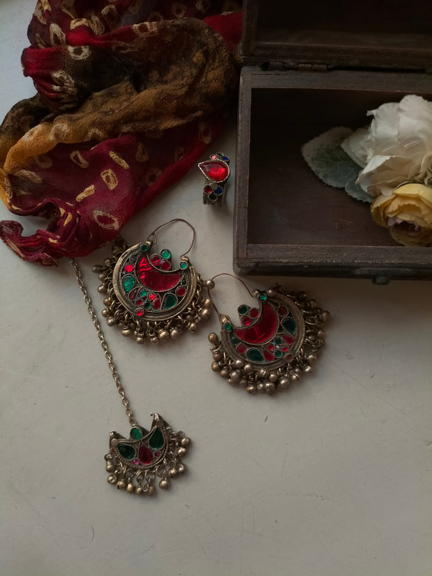 VINTAGE BALI SET (includes Bali Pair, a Teeka and a Ring)