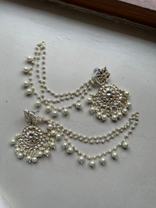 DURR - E - SHAHWAR EARRINGS [ WITH SAHARAY ]