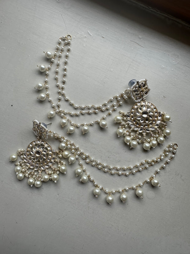 DURR - E - SHAHWAR EARRINGS [ WITH SAHARAY ]