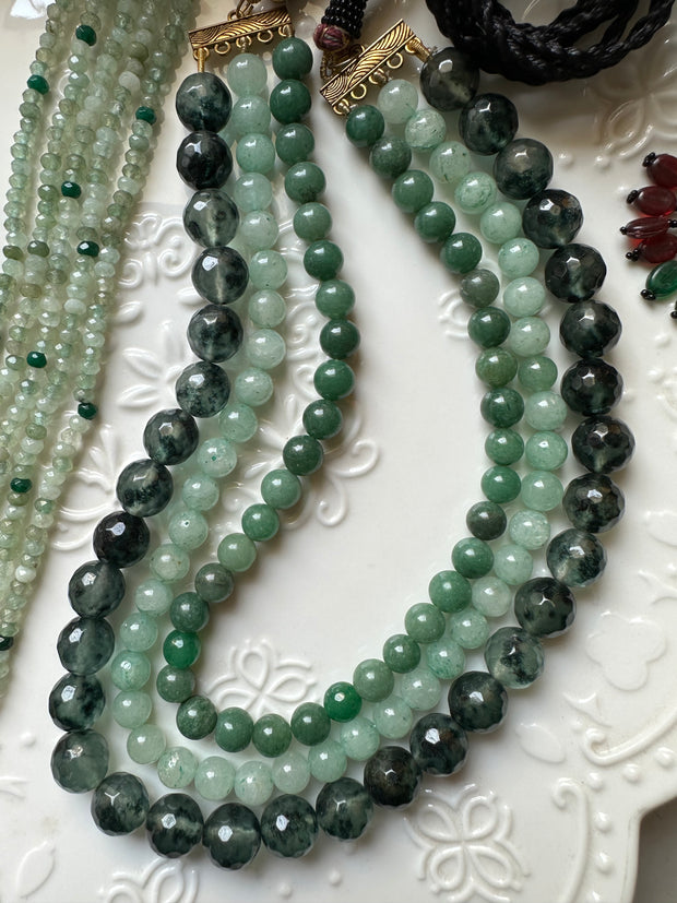 KHWABEEDA  SET [Choker, Mala and Jhumka pair in silver lacquer polish]