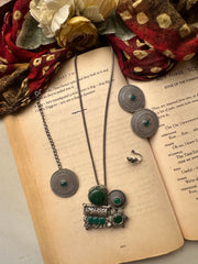MEHARNAAZ SET [includes choker, earstuds, teeka and nosecuff]