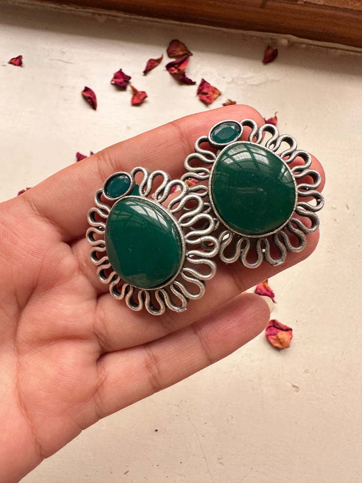 FARTASHIA EARSTUDS [GREEN]