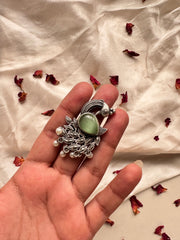 MOR PANKH  RING [LIGHT GREEN]