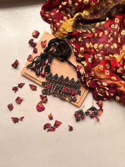SAMAR VINTAGE CHOKER SET [CHOKER WITH EARSTUDS]