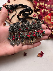 SAMAR VINTAGE CHOKER SET [CHOKER WITH EARSTUDS]