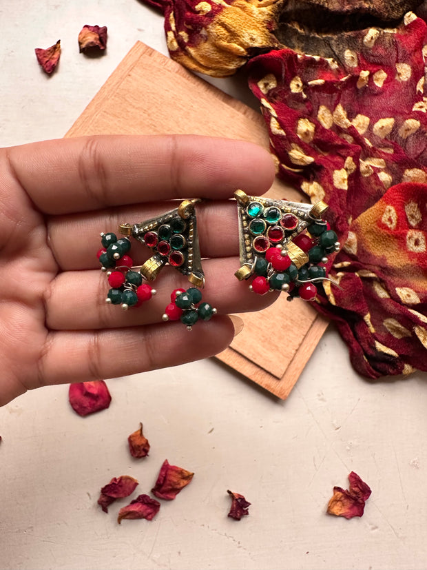 SAMAR VINTAGE CHOKER SET [CHOKER WITH EARSTUDS]