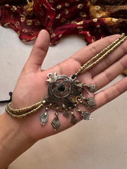 ZARMEENA VINTAGE CHOKER [GREEN STONE]