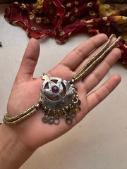 ZARMEENA VINTAGE CHOKER [RED STONE]