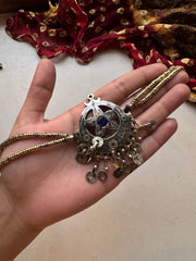 ZARMEENA VINTAGE CHOKER [BLUE STONE]