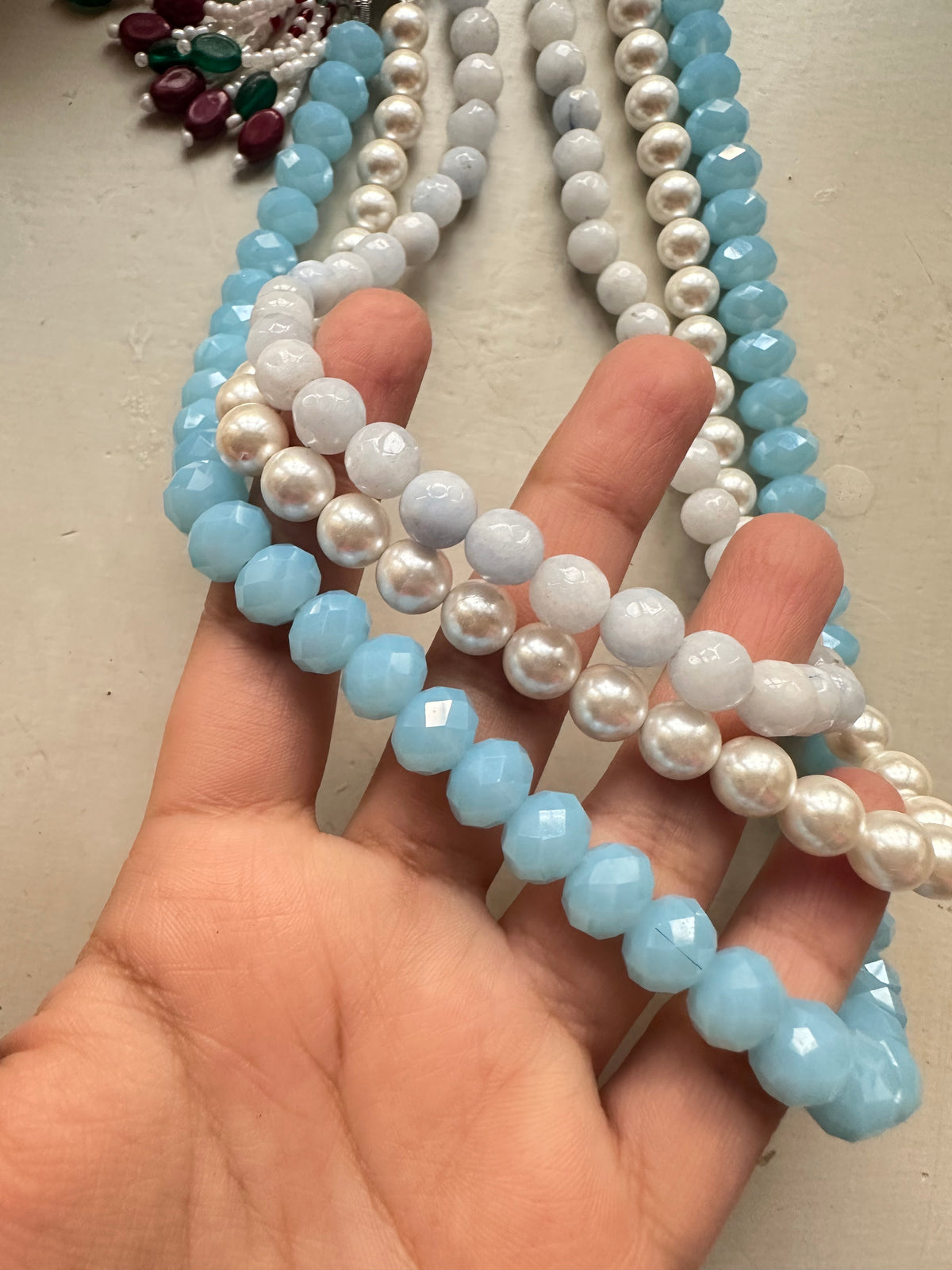 JALPARII MALA [SHELL PEARLS AND SEMI PRECIOUS STONES ]