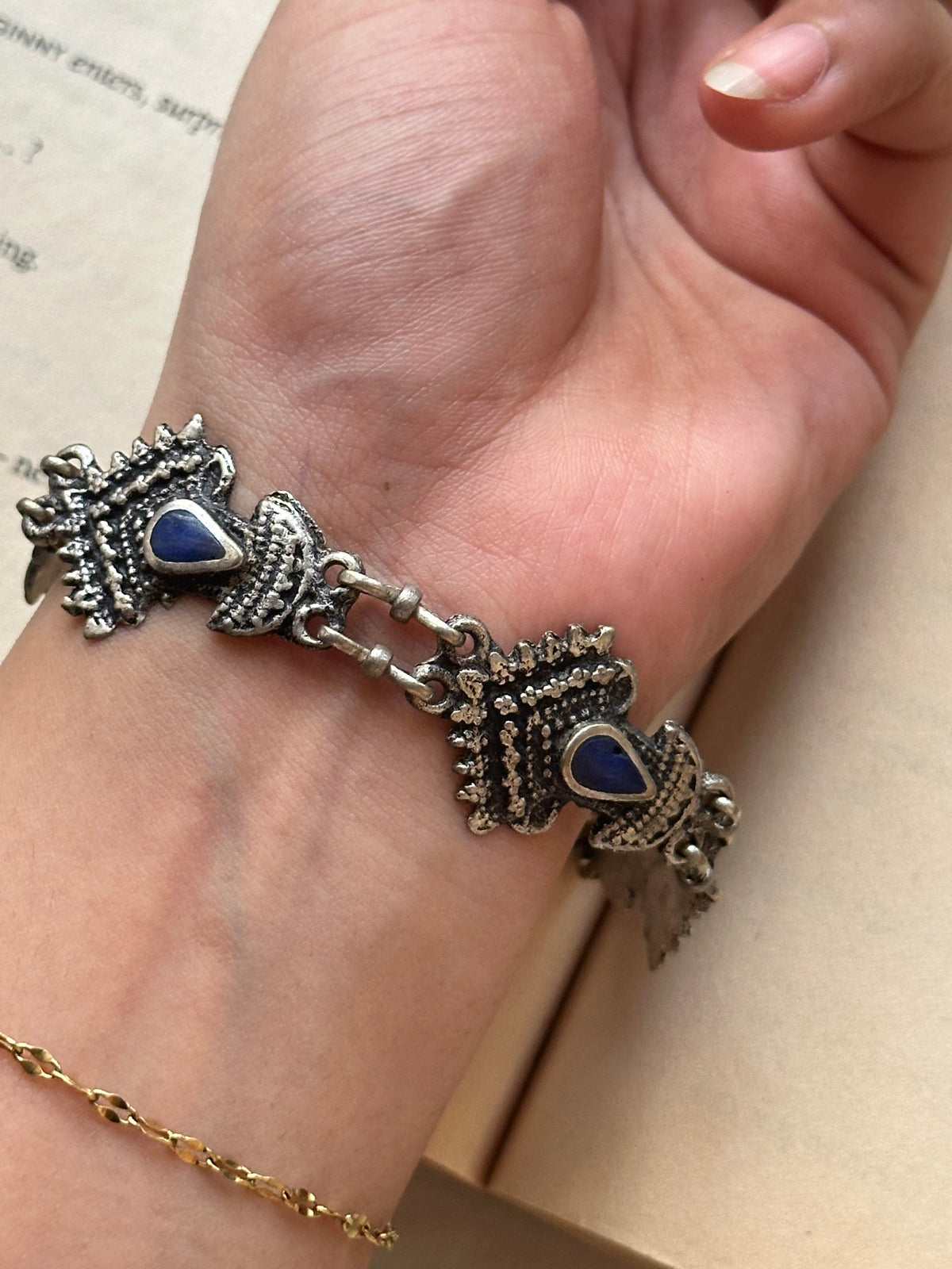 LAPIS VINTAGE SET [INCLUDES MALA, EARRINGS AND BRACELET]