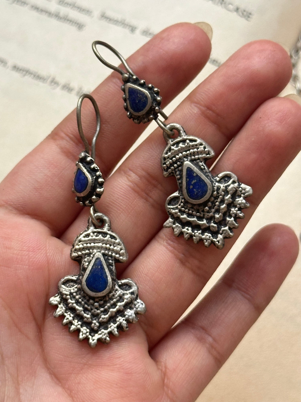 LAPIS VINTAGE SET [INCLUDES MALA, EARRINGS AND BRACELET]