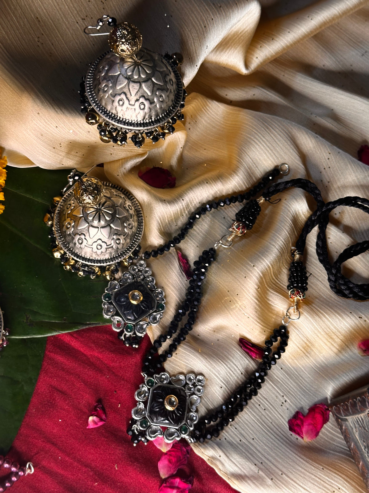 MAHROSH JHUMKA SET [JHUMKA WITH CHOKER AND TEEKA]