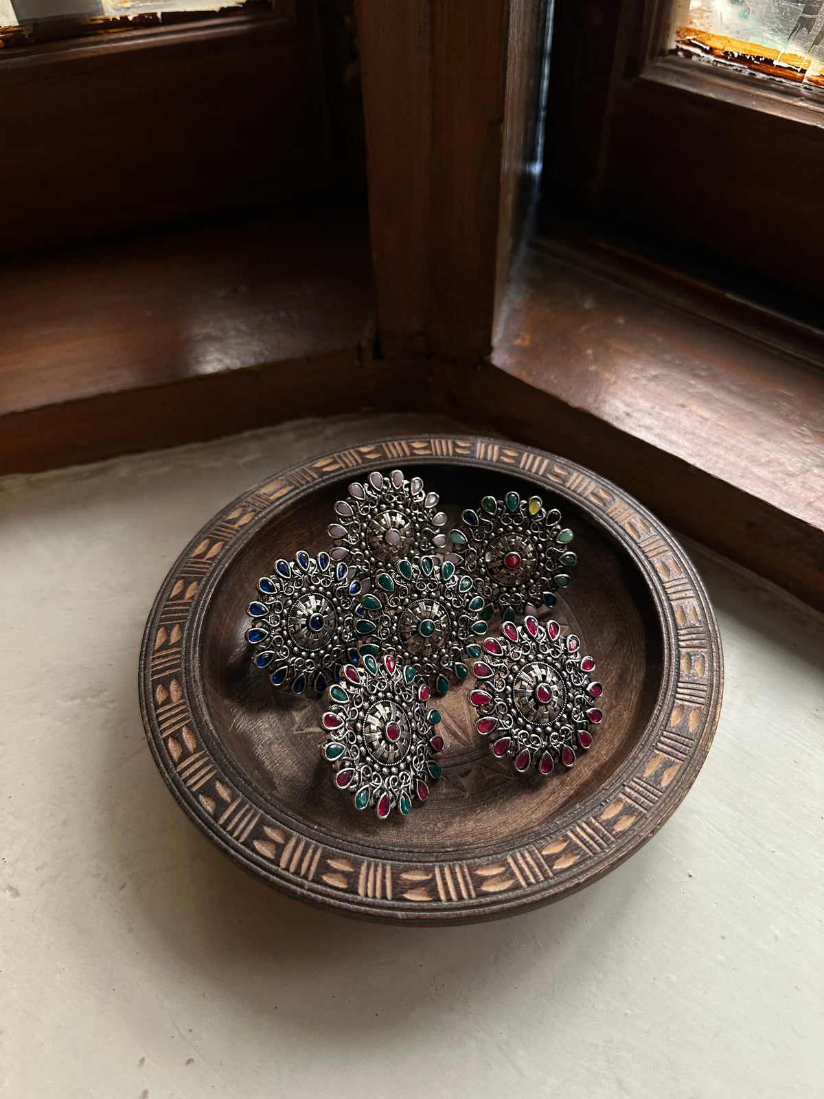 GUL MEENA RING [BLUE STONES]