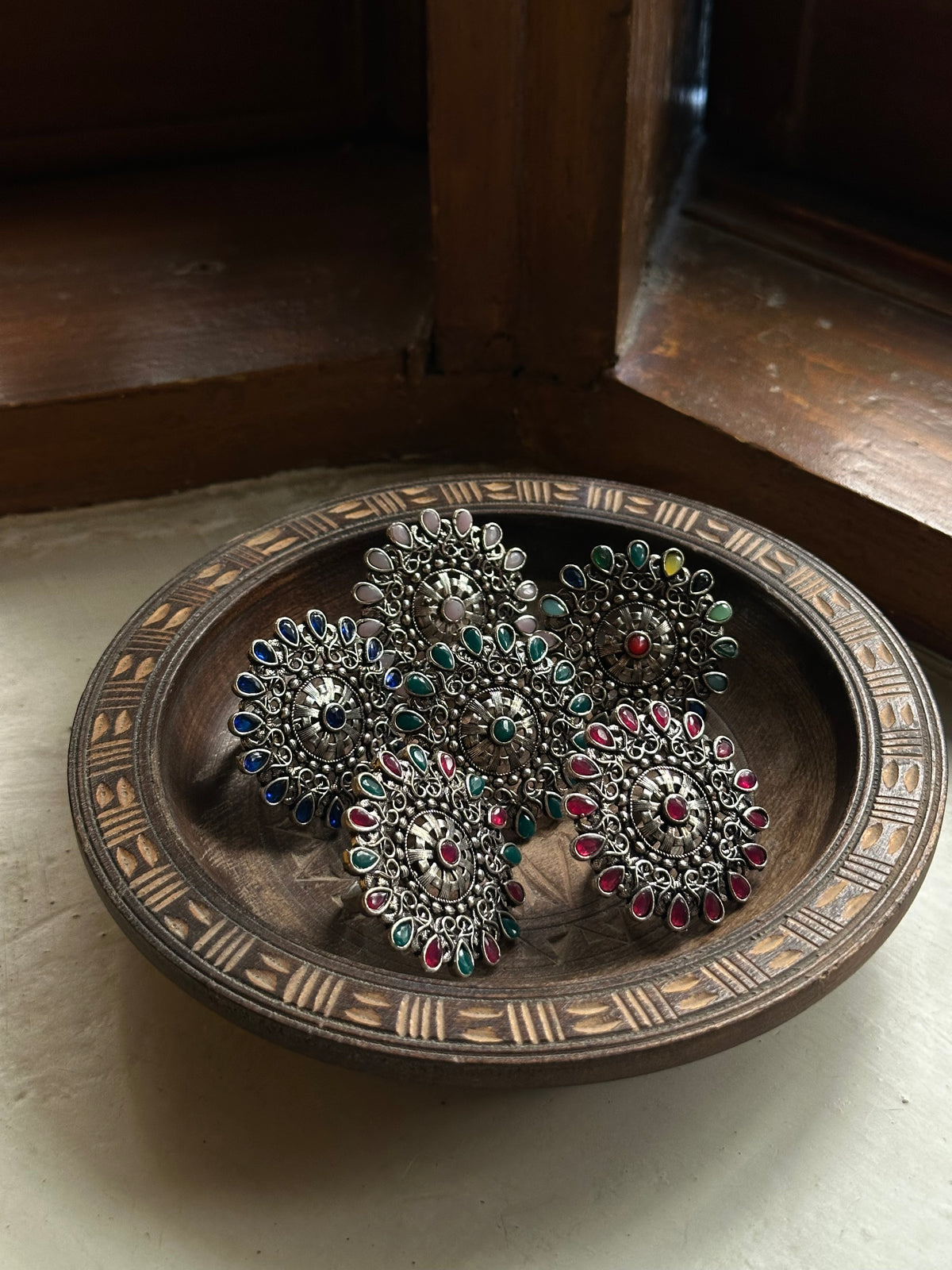 GUL MEENA RING [BLUE STONES]