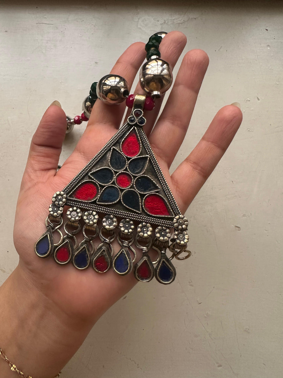 GUL E SEEMEEN VINTAGE MALA [COMES WITH INDIAN DORI, SILVER OR BLACK]