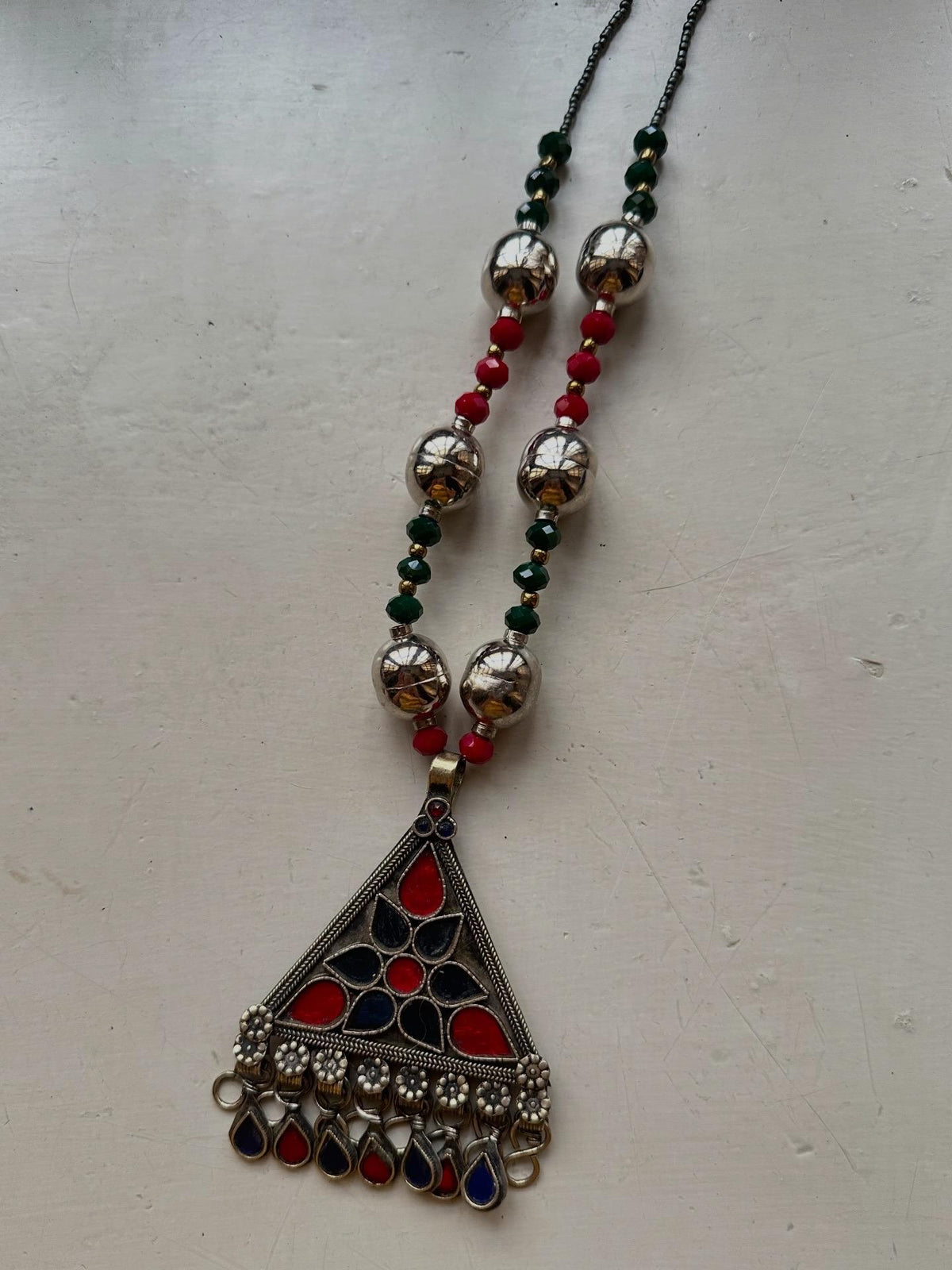 GUL E SEEMEEN VINTAGE MALA [COMES WITH INDIAN DORI, SILVER OR BLACK]