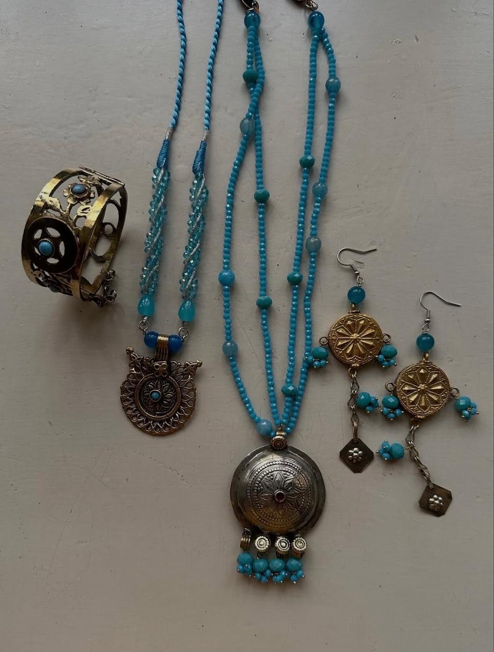 FEEROZA AFGHAN SET [MALA, CHOKEER , EARRINGS & HANDCUFF]