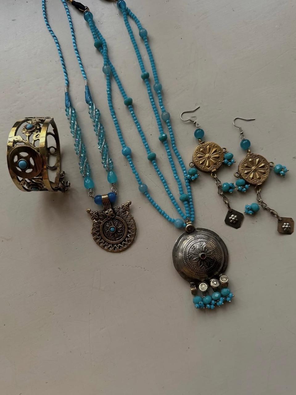 FEEROZA AFGHAN SET [MALA, CHOKEER , EARRINGS & HANDCUFF]